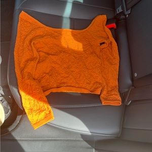 Off the shoulder orange stretchy forever 21 top